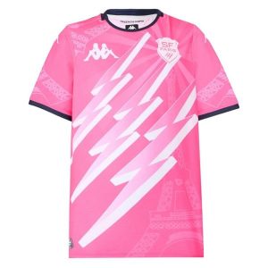 Koszulka domowa Stade Français 2025/26. Czerwone bluzki Kappa, l, bez wzorów, sportowe, bez kołnierzyka, bez ramiączek. Za 368,50 zł.
