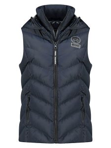 Geographical Norway Kamizelka pikowana "Valor" w kolorze granatowym rozmiar: 3XL. Niebieskie kamizelki Geographical Norway, xl, bez wzorów, bez kołnierzyka, bez ramiączek, bez kaptura. Za 196,95 zł.