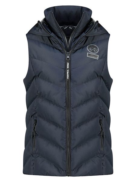 Geographical Norway Kamizelka pikowana "Valor" w kolorze granatowym rozmiar: XL. Niebieskie kamizelki Geographical Norway, xl, bez wzorów, bez kołnierzyka, bez ramiączek, bez kaptura. Za 162,87 zł.