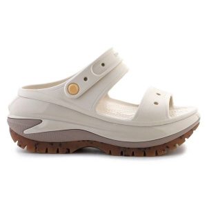Klapki Crocs Classic Mega Crush Clog 207989-214 beżowy. Brązowe klapki bez wzorów, bez obcasa. Za 449,26 zł.