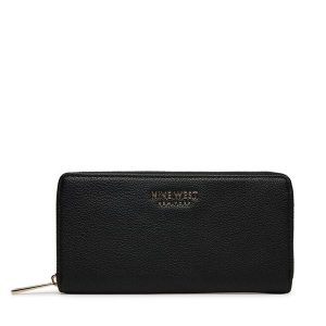 Portfel Nine West. Czarne portfele Nine West, bez wzorów. Za 79,99 zł.