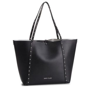 Torebka Jenny Fairy. Czarne shopper bag Jenny Fairy, bez wzorów, bez dodatków. Za 53,99 zł.