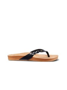 Reef Japonki "Reef" w kolorze czarnym rozmiar: 38. Czarne klapki Reef, bez wzorów, z otwartym noskiem, bez obcasa. Za 151,95 zł.