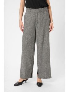 Kaffe Spodnie w kolorze czarno-białym rozmiar: 42. Czarne spodnie z wysokim stanem Kaffe, bez wzorów, z materiału, z podwyższonym stanem. Za 252,99 zł.