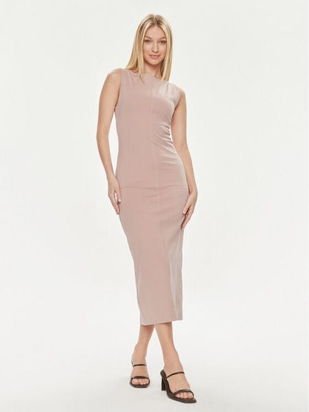 ViCOLO Sukienka codzienna TB0109 Beżowy Slim Fit. Brązowe kombinezony ViCOLO, l, bez wzorów, z syntetyku, bez kołnierzyka, bez ramiączek. Za 199,99 zł.