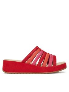 Caprice Klapki 9-27201-44 Czerwony. Czerwone klapki Caprice, bez wzorów, ze skóry, bez obcasa. Za 239,99 zł.