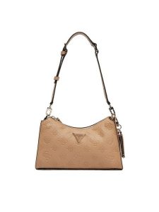 Guess Torebka HWPG93 49180 Beżowy. Brązowe listonoszki Guess, z aplikacjami, ze skóry, bez dodatków. Za 289,99 zł.