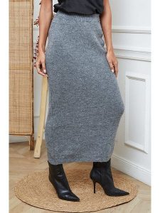 So Cachemire Spódnica dzianinowa "Doristo" w kolorze szarym rozmiar: S. Szare spódnice So Cachemire, na co dzień, s, bez wzorów, z dzianiny, maxi. Za 180,91 zł.