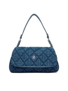 Tommy Hilfiger Torebka Th Feminine Shoulder Bag Denim AW0AW18865 Niebieski. Niebieskie torebki klasyczne TOMMY HILFIGER, bez wzorów, z denimu, bez dodatków. Za 649,99 zł.