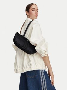 Adidas Torebka Bowling Bag Satin KQ6807 Czarny. Czarne torebki klasyczne ADIDAS, bez wzorów, z materiału, bez dodatków. Za 197,99 zł.