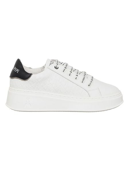 Patrizia Pepe Skórzane sneakersy w kolorze białym rozmiar: 41. Białe trampki Patrizia Pepe, bez wzorów, bez zapięcia. Za 357,63 zł.