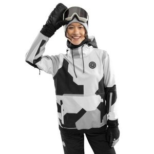 Kurtka snowboardowa damska W1-W Tibet. Szare kurtki sportowe SIROKO, na zimę, xs, bez wzorów, z softshellu, bez kaptura, narciarskie. Za 298,00 zł.