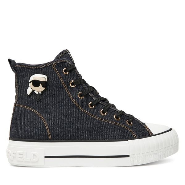 Trampki KARL LAGERFELD. Niebieskie trampki KARL LAGERFELD, bez wzorów, bez zapięcia. Za 319,99 zł.