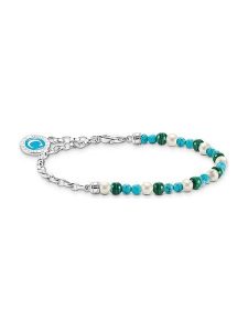 Thomas Sabo Srebrna bransoletka z perłami rozmiar: 15 cm. Szare bransoletki Thomas Sabo, z perłą, srebrne. Za 100,95 zł.