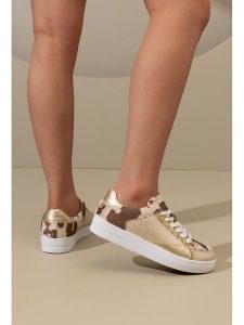 C'M Sneakersy w kolorze złoto-beżowym rozmiar: 39. Brązowe trampki C'M, bez wzorów, bez zapięcia. Za 117,99 zł.