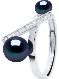 Pearline Srebrny pierścionek z perłą i cyrkoniami rozmiar: onesize. Niebieskie pierścionki Pearline, z cyrkonią, srebrne. Za 173,99 zł.