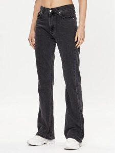 Calvin Klein Jeans Jeansy J20J221234 Czarny Straight Leg. Czarne jeansy Calvin Klein Jeans, bez wzorów, z bawełny. Za 409,99 zł.