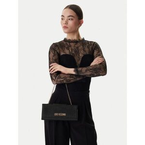 Torebka LOVE MOSCHINO. Czarne torebki klasyczne LOVE MOSCHINO, bez wzorów, bez dodatków. Za 676,99 zł.