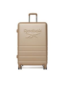 Reebok Walizka duża RBK-WAL-011-CCC-L Beżowy. Brązowe walizki Reebok, bez wzorów, z materiału, duże. Za 299,99 zł.
