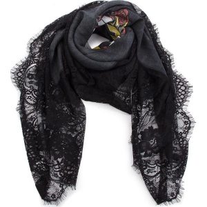 Chusta MY TWIN - Kefia RA8T1E St.Rock Nero 03266. Czarne apaszki i chusty marki My Twin, z materiału, rockowe. Za 379,00 zł.