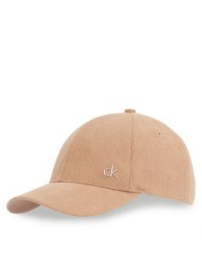 Calvin Klein Czapka z daszkiem Corduroy Cotton Cap K60K612894 Brązowy. Brązowe czapki Calvin Klein, bez wzorów, z materiału. Za 99,99 zł.