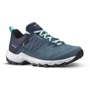 Buty turystyczne damskie Quechua MH500 wodoodporne. Niebieskie buty trekkingowe QUECHUA, z kauczuku, bez zapięcia. Za 279,99 zł.
