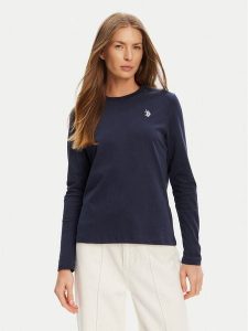 U.S. Polo Assn. Bluzka WUP0785 Granatowy Regular Fit. Niebieskie bluzki U.S. Polo Assn., s, bez wzorów, z bawełny, bez kołnierzyka, bez ramiączek. Za 129,99 zł.