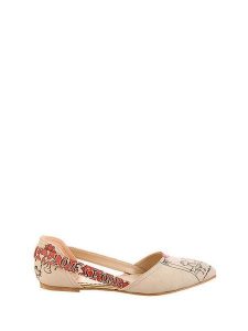 Goby Skórzane baleriny w kolorze beżowym rozmiar: 41. Brązowe balerinki Goby, bez wzorów, bez obcasa, bez zapięcia. Za 201,55 zł.