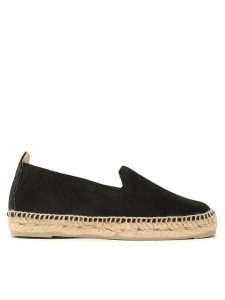 Manebi Espadryle Suede Flat Espadrilles Czarny. Czarne espadryle Manebi, bez wzorów, ze skóry, bez obcasa. Za 379,99 zł.