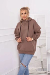 Bluza ocieplana z półgolfem mocca. Bluzy KESI, l, bez wzorów, z bawełny, bez kaptura. Za 238,37 zł.
