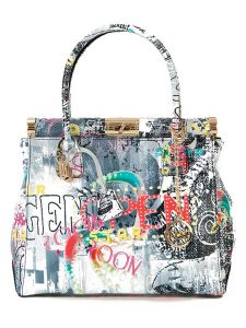 Mia Tomazzi Skórzana torebka "Arcisate" ze wzorem - 29 x 24 x 15 cm rozmiar: onesize. Torebki klasyczne Mia Tomazzi, bez wzorów, z materiału, na ramię, bez dodatków. Za 260,99 zł.