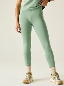 Dare 2b Legginsy sportowe "Power" w kolorze miętowym rozmiar: 38. Zielone legginsy Dare 2b, bez wzorów, z materiału, z podwyższonym stanem. Za 131,43 zł.