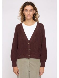 MAZINE Kardigan "Lovi" w kolorze brązowym rozmiar: L. Brązowe kardigany MAZINE, z bawełny. Za 146,28 zł.