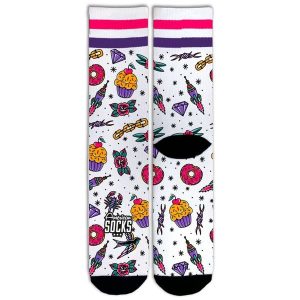 Skarpetki American Socks Cupcake. Białe skarpetki AMERICAN SOCKS, bez wzorów. Za 101,48 zł.