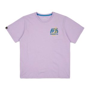 Koszulka damska MANTO Harmony Oversize. Fioletowe bluzki MANTO, xl, bez wzorów, sportowe, bez kołnierzyka, bez ramiączek. Za 84,99 zł.