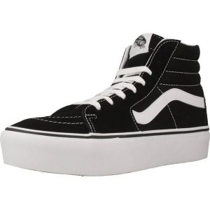 Buty do chodzenia damskie Vans SK8HI Platform 2. Czarne trampki Vans, bez wzorów, z tkaniny, bez zapięcia. Za 415,15 zł.