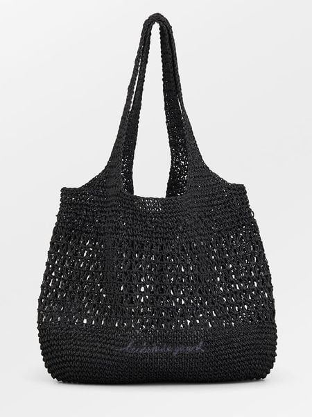 Becksöndergaard Shopper bag "Vanessa" w kolorze czarnym - 48 x 35 cm rozmiar: onesize. Czarne shopper bag Becksöndergaard, bez wzorów, z materiału, bez dodatków. Za 148,26 zł.