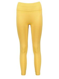 Gymshark Legginsy sportowe "Studio" w kolorze żółtym rozmiar: XL. Żółte legginsy Gymshark, xl, bez wzorów, z materiału, outdoorowe. Za 79,03 zł.