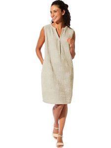 WITT WEIDEN Sukienka w kolorze beżowym rozmiar: 48. Brązowe sukienki WITT WEIDEN, na co dzień, bez wzorów, z bawełny, bez kołnierzyka, bez ramiączek, midi, proste. Za 69,99 zł.