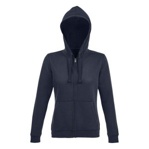 Damska Bluza Z Kapturem Spike Z Pełnym Zamkiem Błyskawicznym. Niebieskie bluzy SOL'S, s, bez wzorów, z kapturem. Za 174,99 zł.