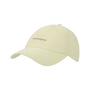 Czapka damska New Balance LAH51010PRC – żółta. Żółte czapki New Balance, bez wzorów, z materiału, sportowe. Za 69,99 zł.