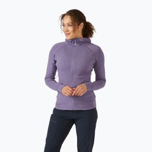 Bluza damska Rab Nexus Hoody. Fioletowe bluzy RAB, bez wzorów, bez kaptura. Za 289,99 zł.