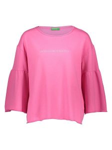 Benetton Bluza w kolorze jasnoróżowym rozmiar: M. Różowe bluzy Benetton, m, bez wzorów, z bawełny, bez kaptura. Za 70,24 zł.