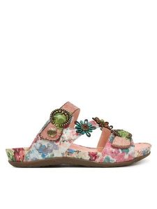 Laura Vita Klapki Liloo 41 Kolorowy. Klapki LAURA VITA, bez wzorów, ze skóry, bez obcasa. Za 429,99 zł.