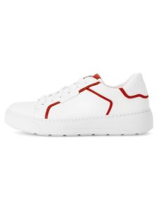 Gabor Skórzane sneakersy w kolorze biało-czerwonym rozmiar: 36. Białe trampki Gabor, bez wzorów, bez zapięcia. Za 176,08 zł.