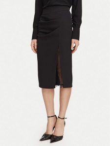 Rinascimento Spódnica ołówkowa CFC0130486003 Czarny Slim Fit. Czarne spódnice Rinascimento, l, bez wzorów, z syntetyku. Za 464,99 zł.
