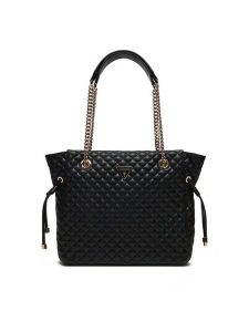 Guess Torebka HWEQG9 54122 Czarny. Czarne torebki klasyczne Guess, z aplikacjami, ze skóry, bez dodatków. Za 449,99 zł.