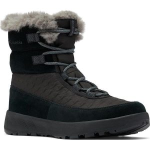 Buty zimowe damskie, Columbia Slopeside Peak Luxe. Czarne buty trekkingowe Columbia, bez zapięcia. Za 505,99 zł.