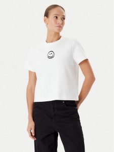Vero Moda T-Shirt Sara 10311633 Biały Regular Fit. Białe t-shirty Vero Moda, l, bez wzorów, z bawełny, bez kołnierzyka, bez ramiączek. Za 89,99 zł.