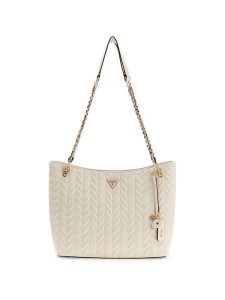 Guess Torebka 180980 Różowy. Czerwone shopper bag Guess, z aplikacjami, bez dodatków. Za 799,99 zł.